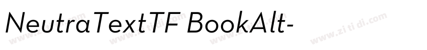 NeutraTextTF BookAlt字体转换